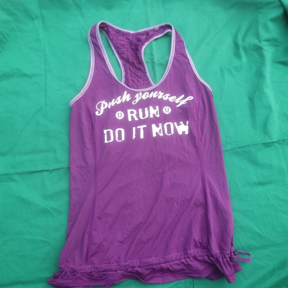 Women's Lululemon Athletic Sports Tank Top Running Top with Cinch Waist - Small